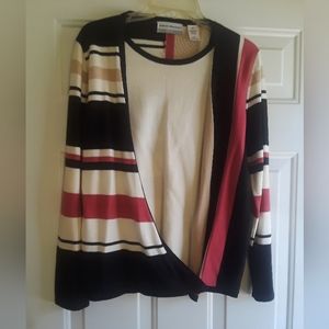Women's Alfred Dunner Multi Stripe Top Size PM